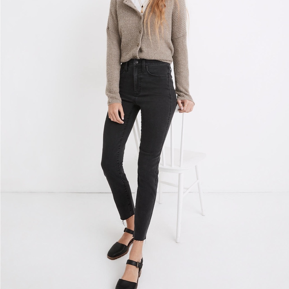 Madewell Raw Hem Stovepipe Jeans Like New